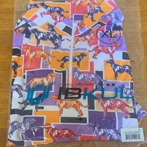 IBKUL Multicolor Dog Print Zip-Up Shirt